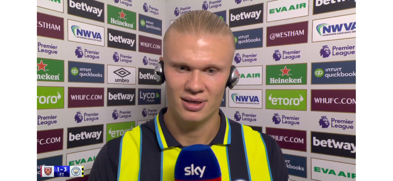 Erling Haaland, a striker for Manchester City, sends a message to Arsenal following their mistake in their match against Brighton.