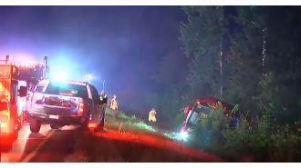 Multiple fatalities and injuries following bus rollover with at least seven fatalities and many more injured.