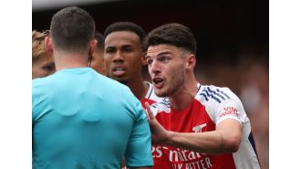 Soccer player Declan Rice speaks out about his controversial red card during a game against Brighton.
