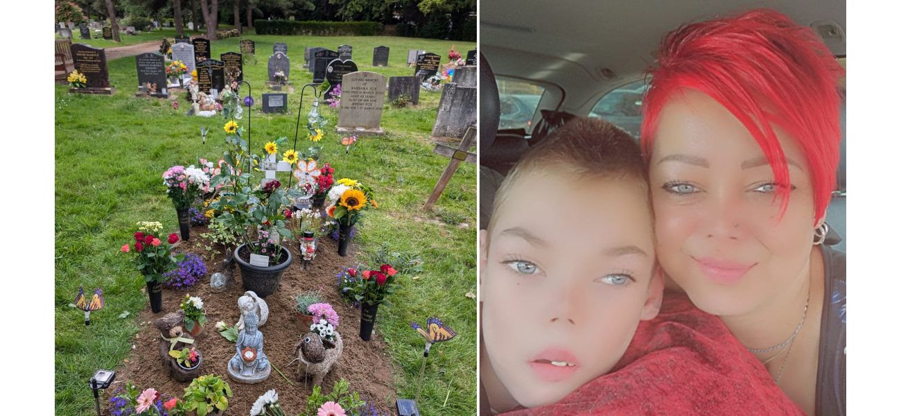 Mother devastated as robbers steal from grave of 11-year-old son shortly after his passing.