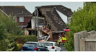 A man is in critical condition after a potential gas explosion caused extensive damage to his home.