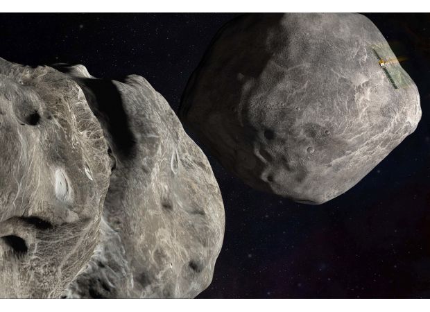 A collision between spacecraft could have caused a long-lasting meteor shower.