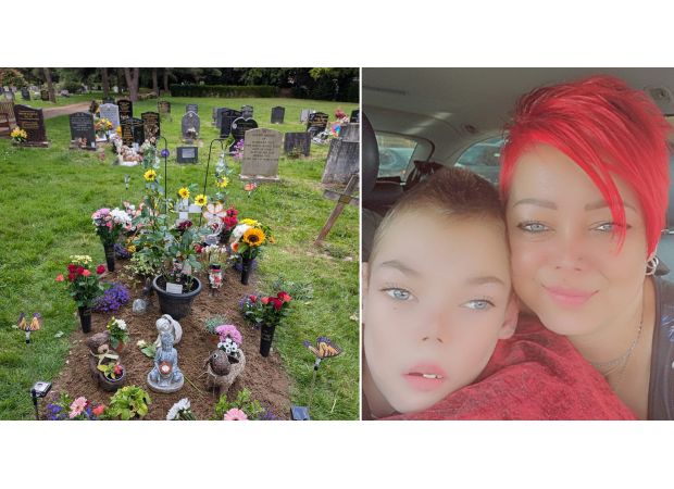 Mother devastated as robbers steal from grave of 11-year-old son shortly after his passing.