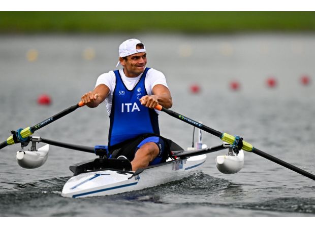 Athlete disqualified from Paralympic event for using prohibited device during competition.