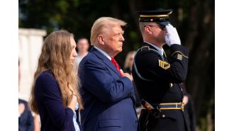 Trump defends visit to Arlington Cemetery, criticizes Harris for her cemetery visit.