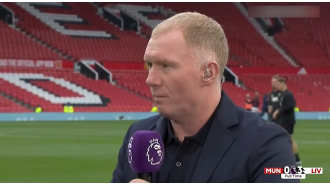 Scholes concerned for Man Utd after loss to Liverpool.