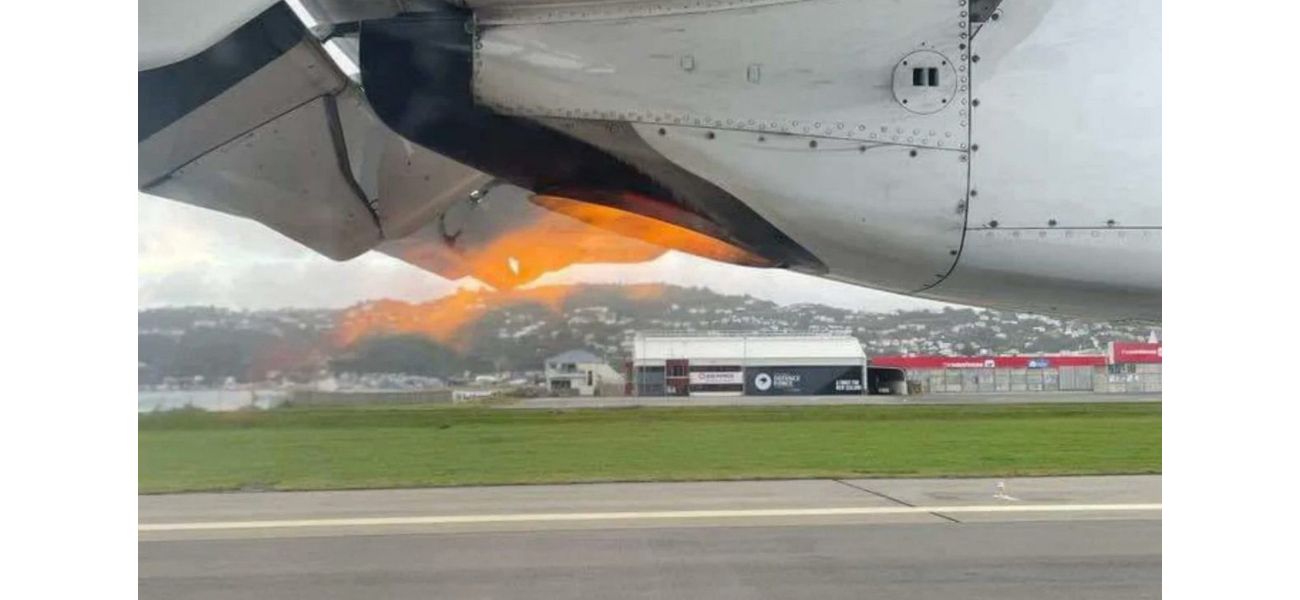 Plane fire moments before landing