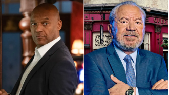 A celebrity from EastEnders responds to Alan Sugar's criticism of a new cast member, calling it unacceptable.