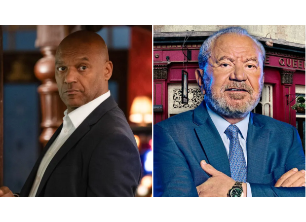 A celebrity from EastEnders responds to Alan Sugar's criticism of a new cast member, calling it unacceptable.