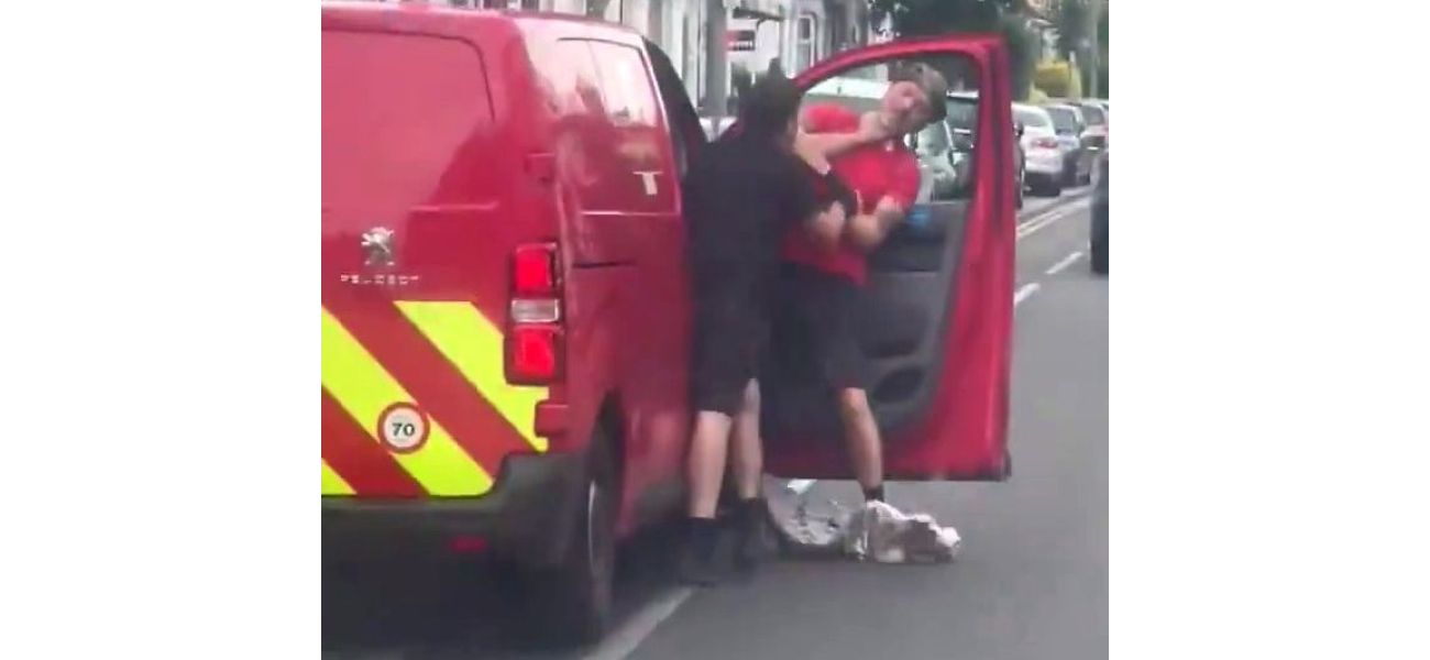 Driver violently attacks postman in road rage incident.