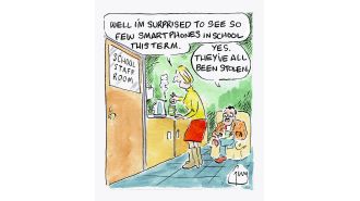 Guy Venables creates a daily cartoon for the Metro newspaper.