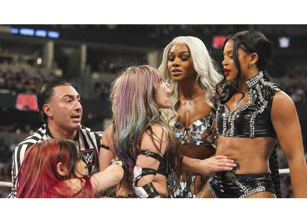 A top WWE wrestler got stitches after a bloody eye injury during a match.