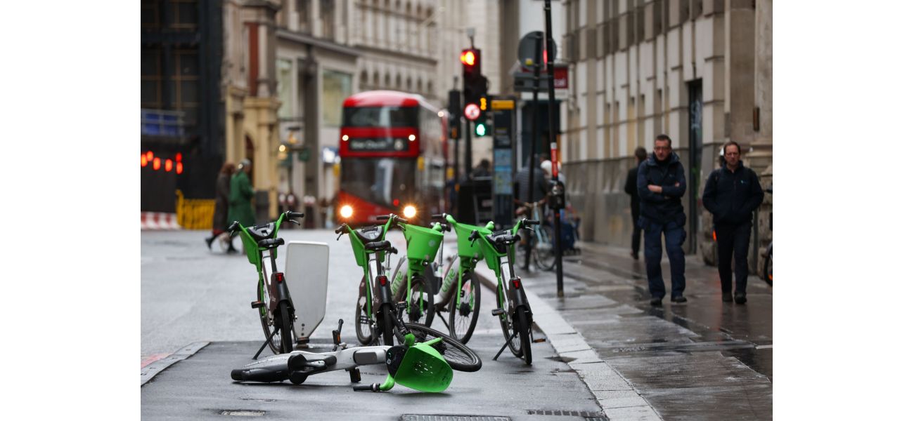 London officials may prohibit Lime bikes due to complaints that the bikes are obstructing sidewalks.