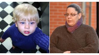 Baby P's father is relieved that his toddler's abusive mother is back in prison.