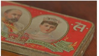 Guest on Antiques Roadshow shocked by worth of 122-year-old chocolate bar.