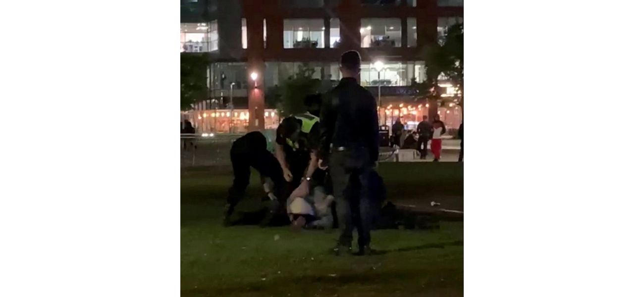 Video shows Manchester officers allegedly hitting restrained man.