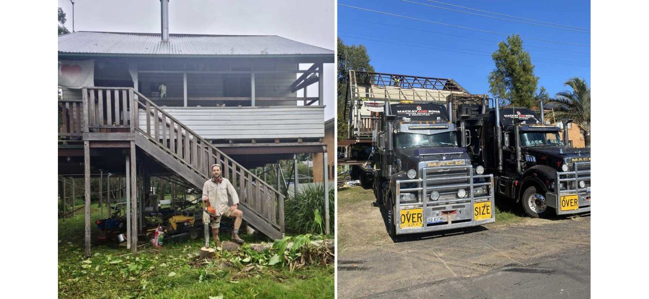 Hamish had a strong emotional attachment to his Lismore house, but has now relocated it to Nimbin.