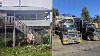 Hamish had a strong emotional attachment to his Lismore house, but has now relocated it to Nimbin.