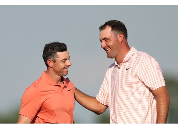 Golf stars McIlroy and Scheffler to take on LIV Golf opponents in highly anticipated match.