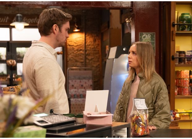 Tom King from Emmerdale kisses Belle in a disturbing turn of events as the abuse storyline intensifies.