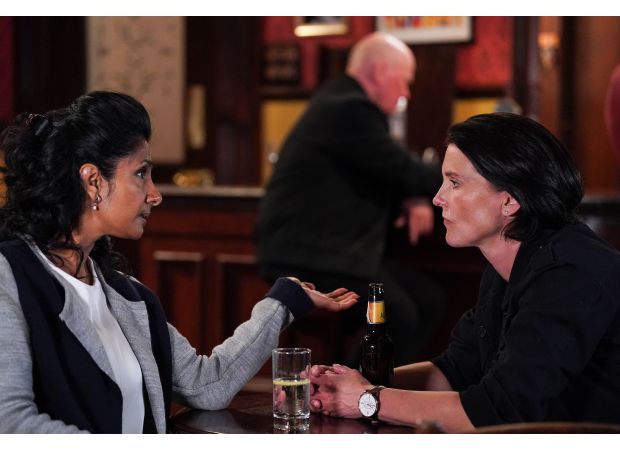 Another iconic character from EastEnders will reveal a big secret after being questioned by a family member.