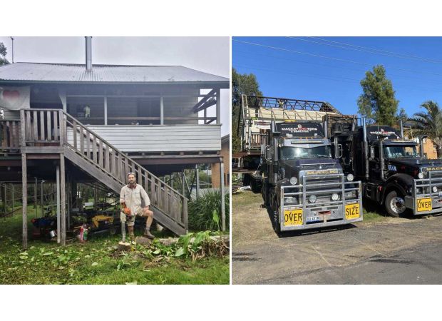 Hamish had a strong emotional attachment to his Lismore house, but has now relocated it to Nimbin.