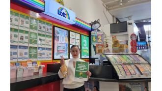 Winner reacts with shock and surprise upon discovering $15 million in lottery winnings.