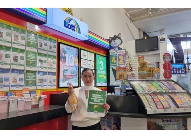 Winner reacts with shock and surprise upon discovering $15 million in lottery winnings.