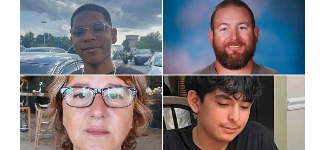 Four people, including students and teachers, who were killed in a mass shooting at a high school have been identified and their photos released.