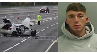 Ex-footballer used laughing gas before causing 80mph car crash.