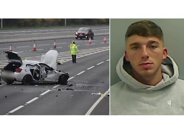 Ex-footballer used laughing gas before causing 80mph car crash.