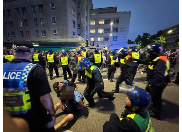 A 16-year-old girl who made a Nazi salute during riots claims she was unaware of its meaning.