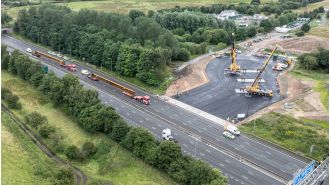 This weekend's major motorway closures highlighted on map.
