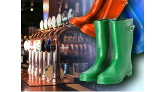Quirky London pub requires employees to don wellies.