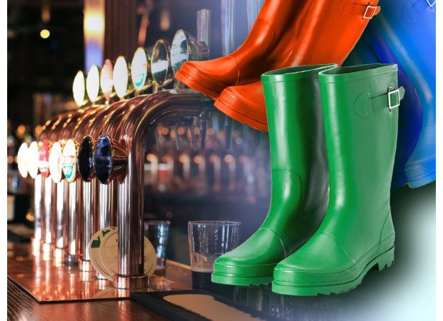 Quirky London pub requires employees to don wellies.