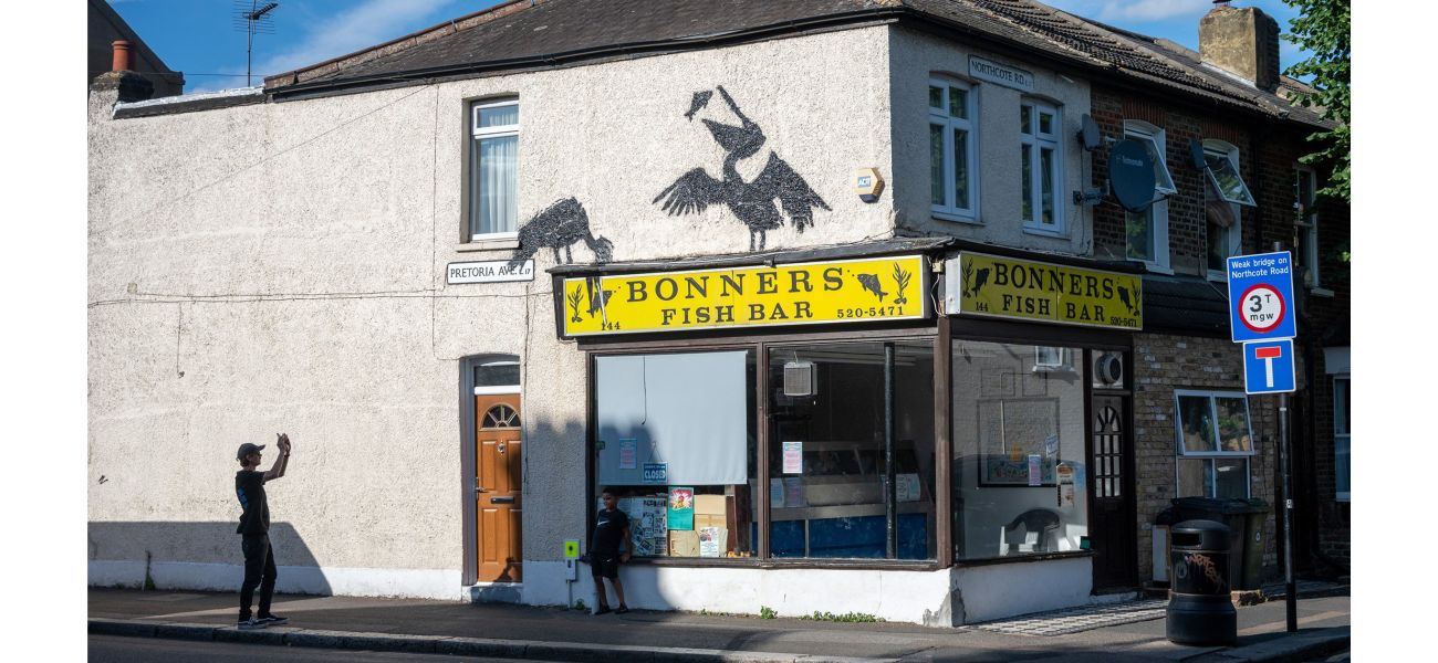 The owner of a Banksy fish and chip shop is concerned about safety after becoming famous.