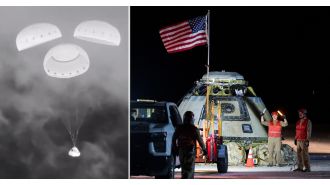 Astronauts stranded after capsule returns to Earth without them.
