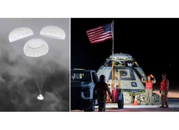 Astronauts stranded after capsule returns to Earth without them.