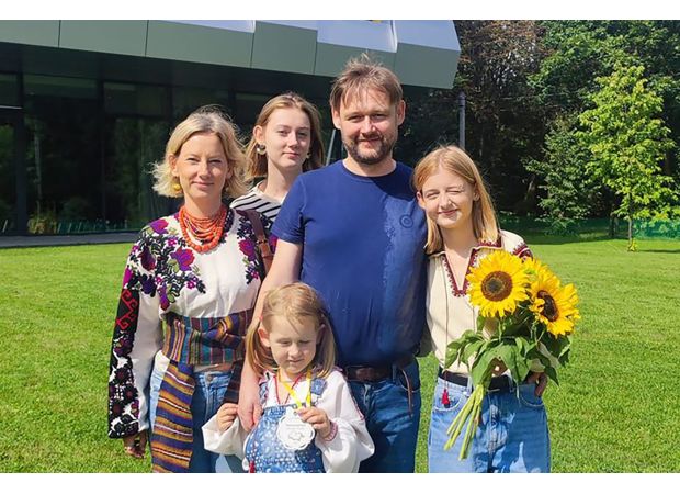 A man from Ukraine tragically loses his wife and three daughters in a Russian missile attack.