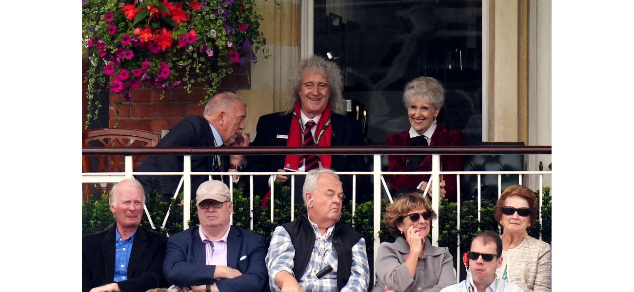 Queen guitarist Brian May seen at cricket game after admitting to frightening stroke.