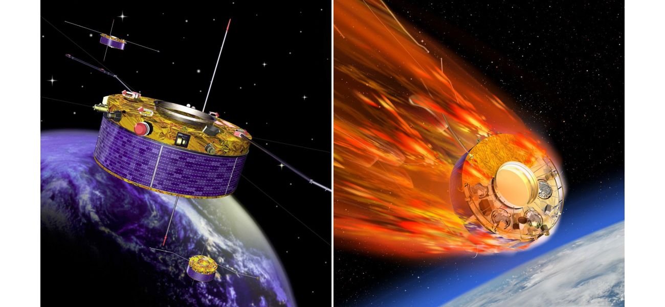 A blazing satellite will fall to Earth tonight.