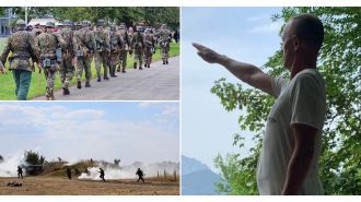 Person admits split from group of 'Nazi' re-enactors.