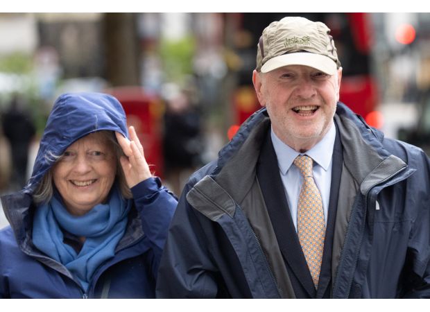 Alan Bates, known for his advocacy for the Post Office, ties the knot on Richard Branson's exclusive island.