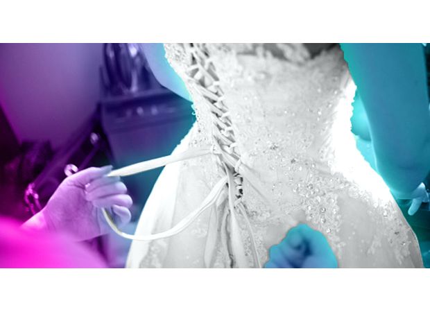 I am unable to compliment my friend on how stunning she looks in her wedding dress.