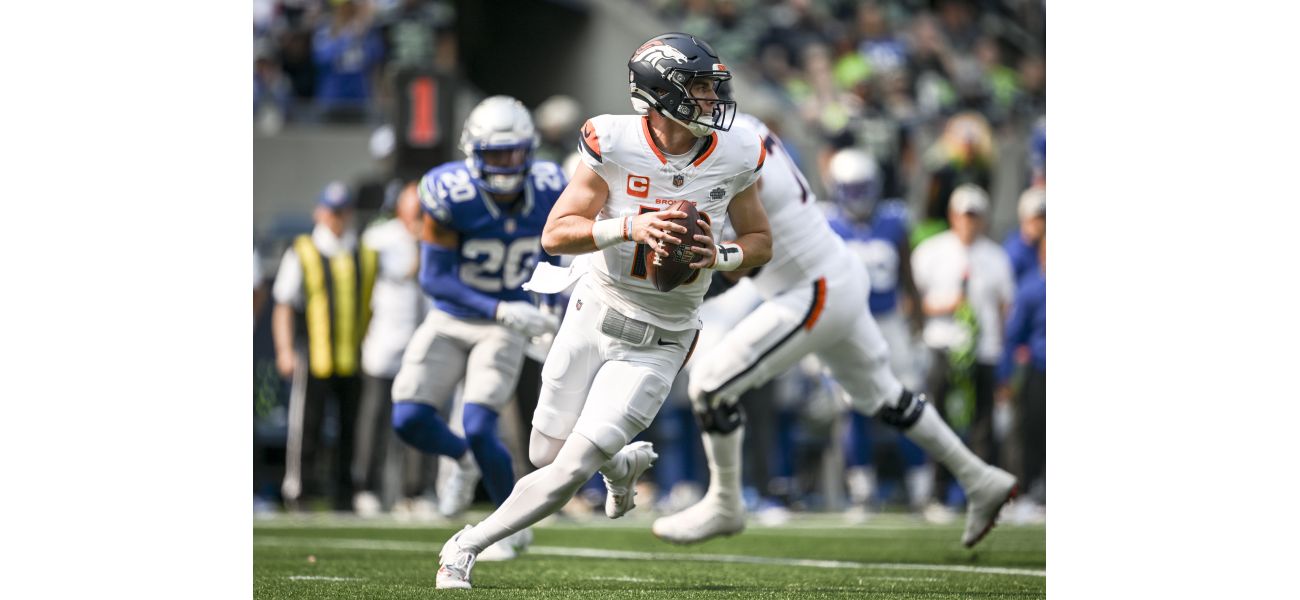 Broncos rookie Bo Nix makes first NFL touchdown with a 4-yard scramble.