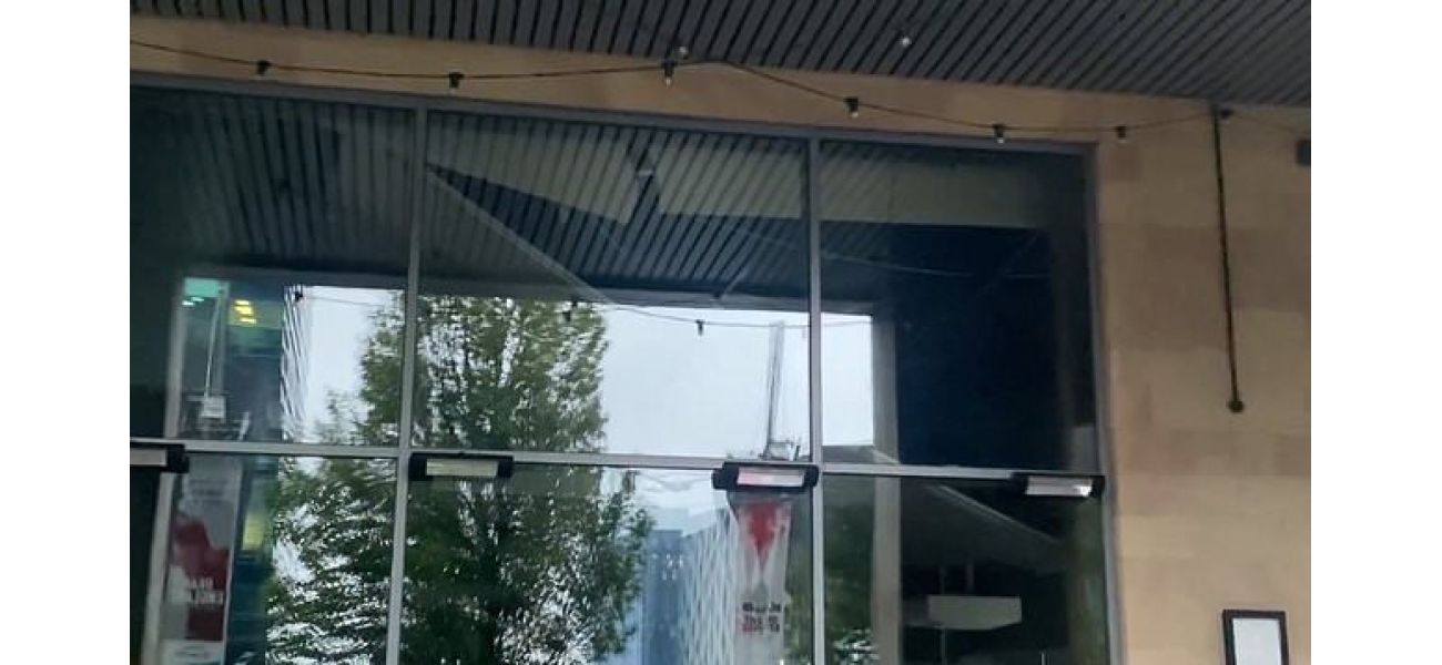 Pizza Express diners have close call when ceiling caves in during meal time.