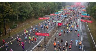 A 29-year-old jogger dies while participating in a well-known charity half-marathon.