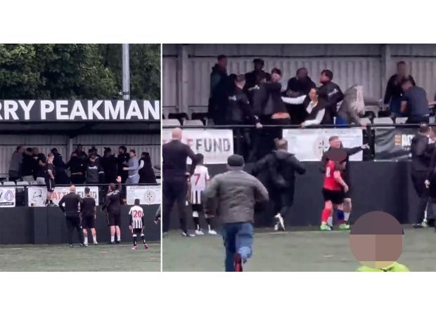 Parents get into a big brawl at a kids' soccer game.