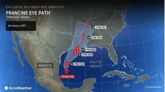 Map reveals Tropical Storm Francine on path to hit US as a hurricane.