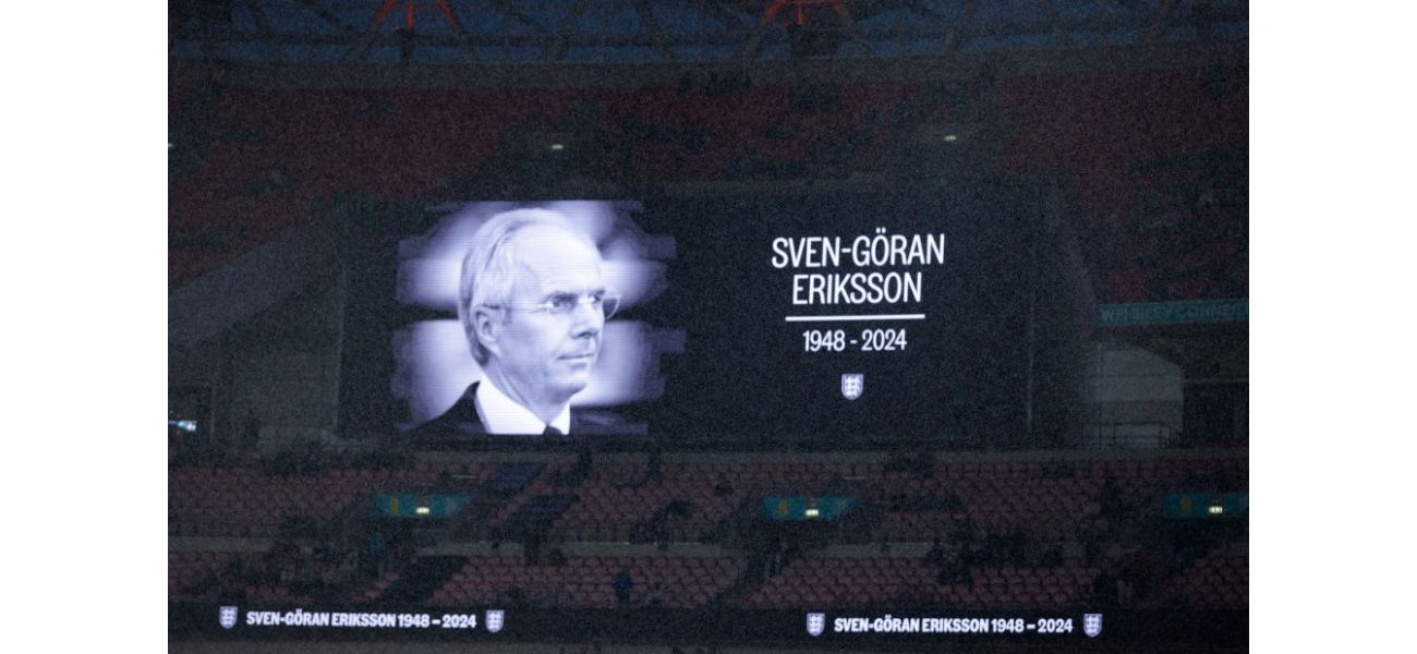 England honors Sven-Goran Eriksson before match against Finland.